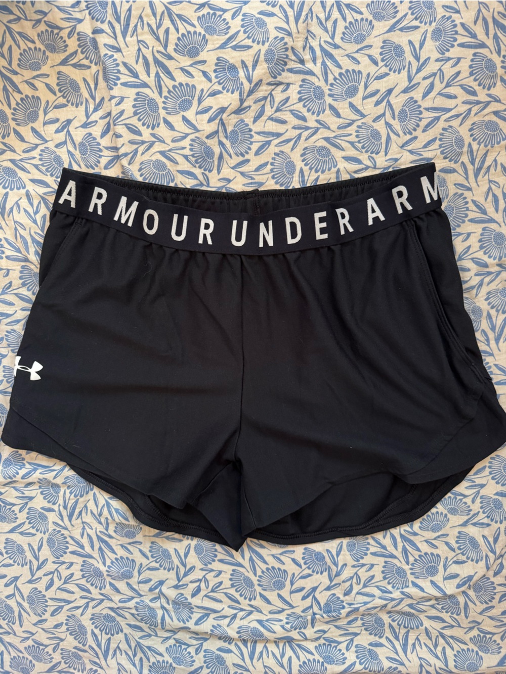 Under Armour Black Crop Soft Shorts with Branded Band
